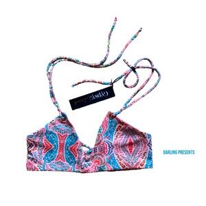 Gypsy 05 Sand Halter Bikini Swim Top Women Size XS